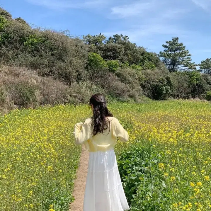 [BUNJANG] Dayroze Yellow Cardigan / 데이로제 자체제작 가디건 에이블리