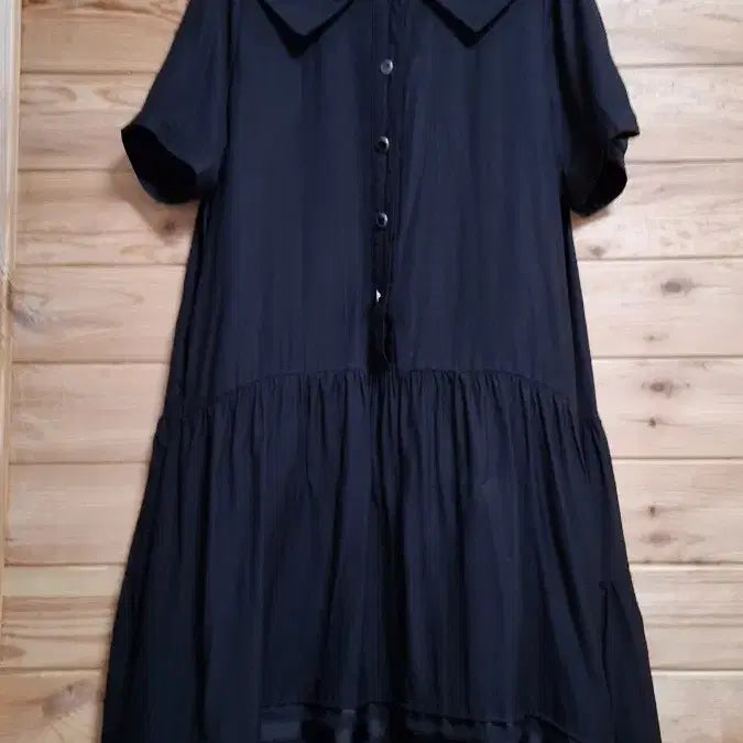 [SOLD OUT] 레이스배색 바스락 롱 원피스
