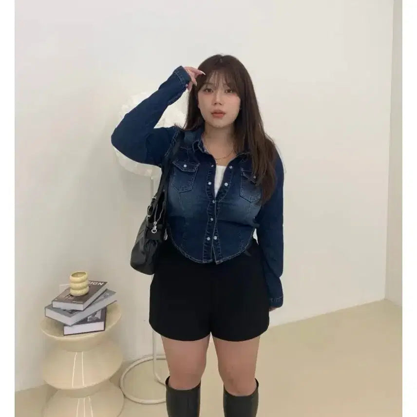 [BUNJANG] Daisy2L Denim Shirt 2XL / 데이지투엘 데님셔츠 진청 2xl