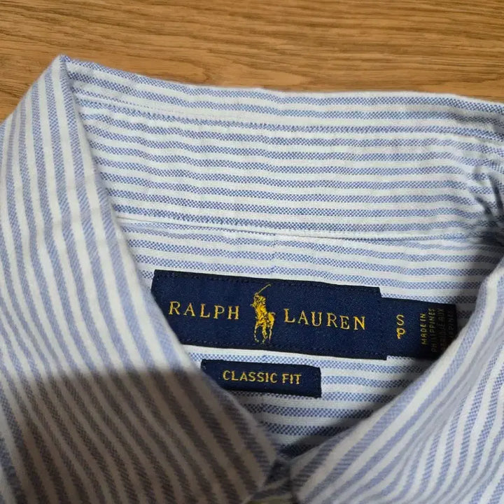 [BUNJANG] Polo Ralph Lauren Oxford White Stripe Short Sleeve Shirt / 폴로랄프로렌 옥스포드 백색 스트라이프 반팔셔츠(새상품