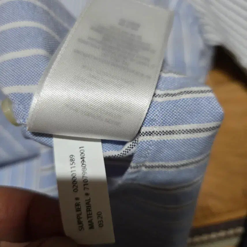 [BUNJANG] Polo Ralph Lauren Oxford White Stripe Short Sleeve Shirt / 폴로랄프로렌 옥스포드 백색 스트라이프 반팔셔츠(새상품