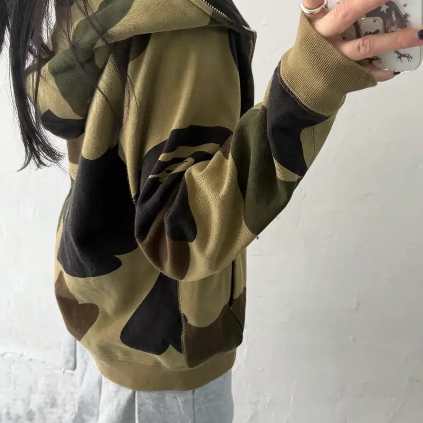 [BUNJANG] Bape Camo Pattern Full-zip Hoodie / Bape 베이프 카모패턴 풀집업 후드