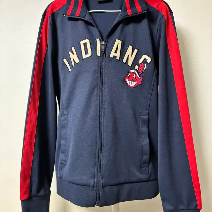 [BUNJANG] MLB Indians Track Top Jacket / MLB 인디언스 트랙탑 100 빈티지