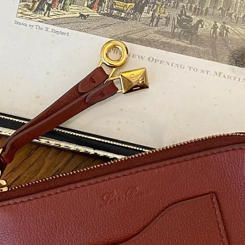 [BUNJANG] Loro Piana Goat Skin Extra Zip Pouch / 로로피아나 고트스킨 엑스트라 지퍼 파우치