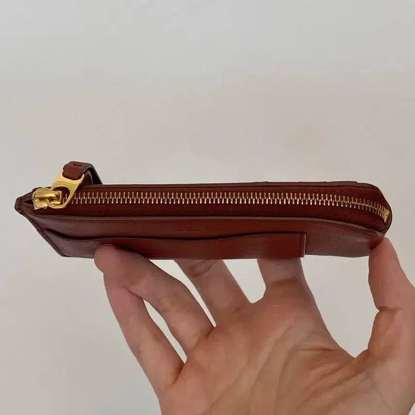 [BUNJANG] Loro Piana Goat Skin Extra Zip Pouch / 로로피아나 고트스킨 엑스트라 지퍼 파우치