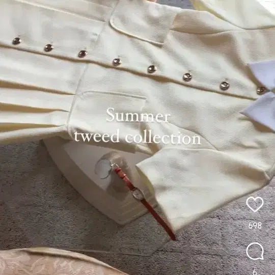 [BUNJANG] Merion Flow Tweed Dress / (원가12) 메리온 플로우 카라 트위드 원피스 반팔 긴팔 7부 레몬옐로우