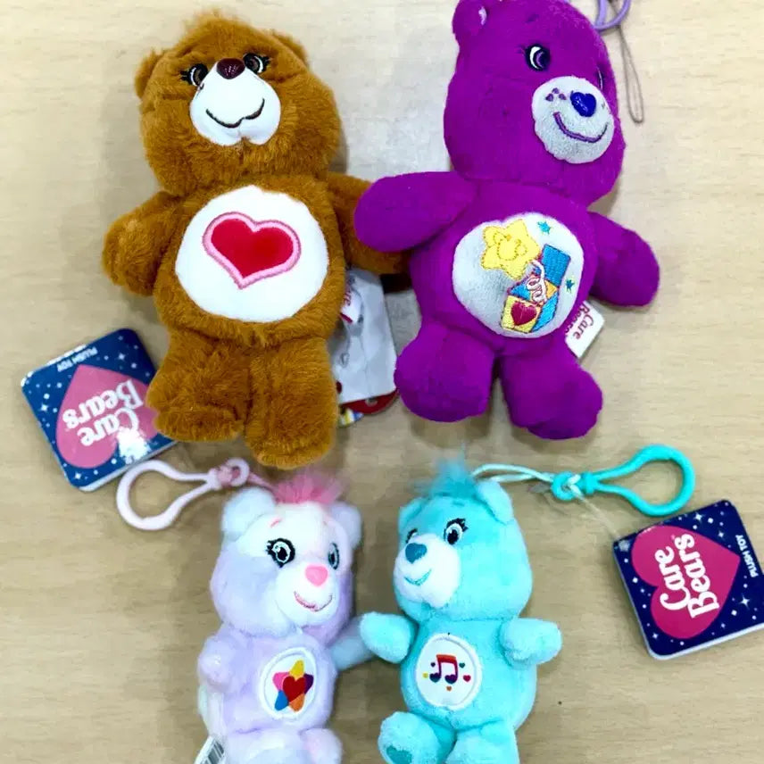 [BUNJANG] Care Bears Plushie Keyring Bundle Set / 케어베어 곰 인형뽑기 키링열쇠가방고리 일괄 처분