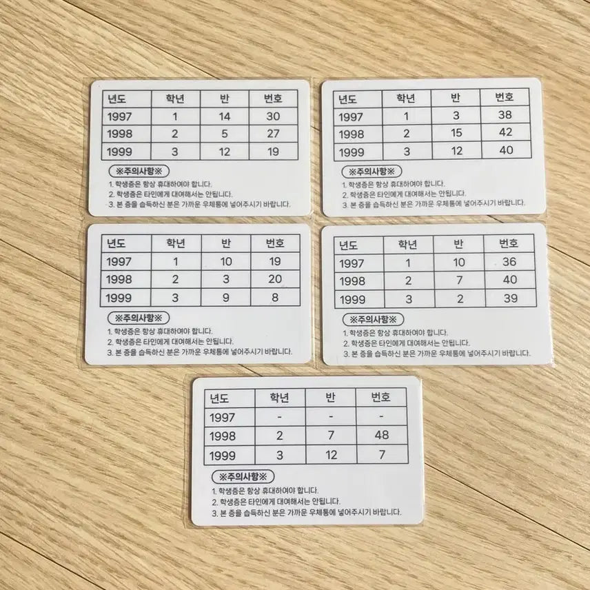 [BUNJANG] Century Apple Skincare Academy Student ID &amp; Talisman / 세기말 풋사과 보습학원 학생증&amp;부적