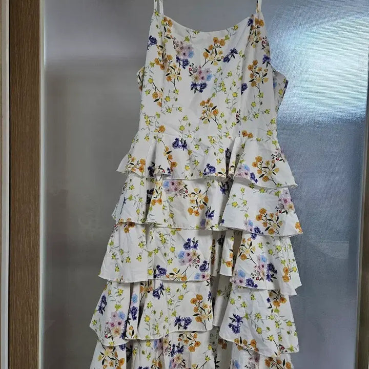 [BUNJANG] Floral Pattern Ruffle Dress / 플라워 패턴 캉캉 원피스