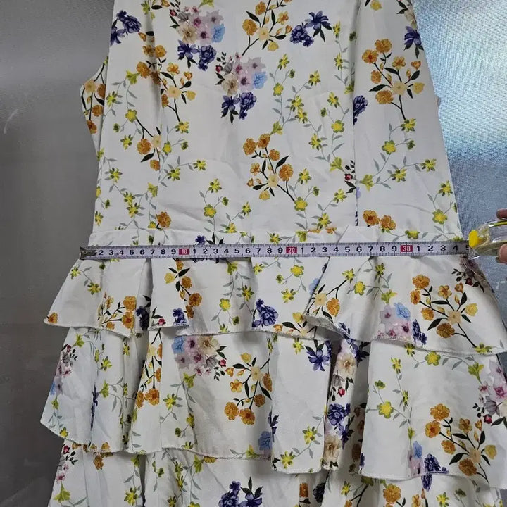 [BUNJANG] Floral Pattern Ruffle Dress / 플라워 패턴 캉캉 원피스