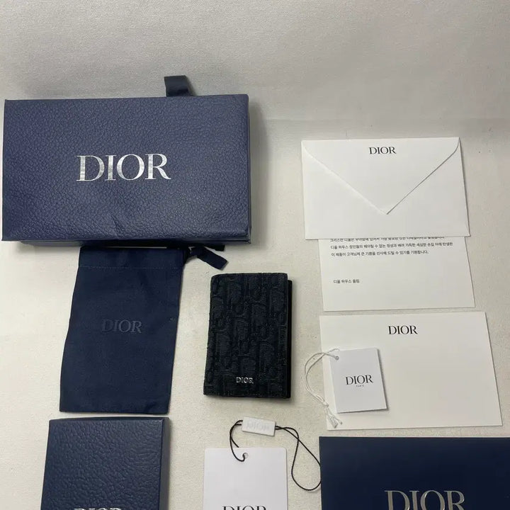 [BUNJANG] Dior Oblique Jacquard Vertical Card Holder Black / [새상품급,풀구성] 디올 오블리크 자카드 버티컬 2단 카드지갑 블랙