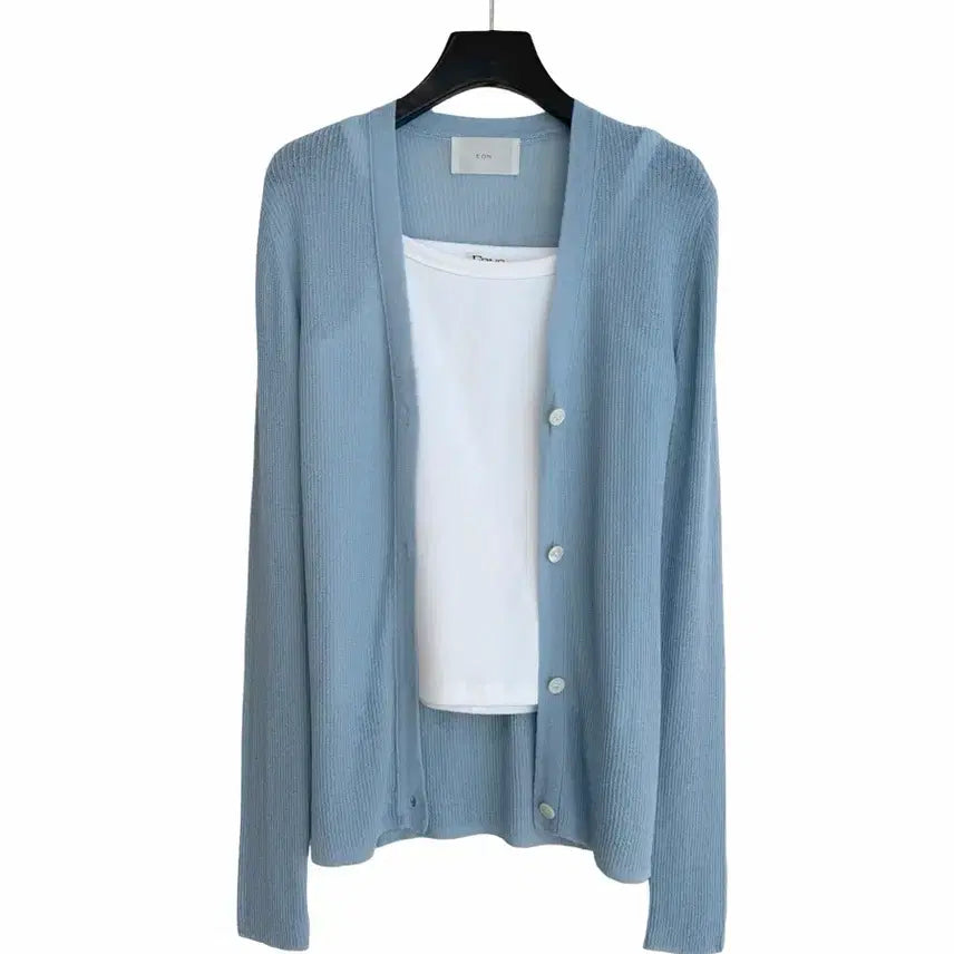[BUNJANG] Soft Sheer Cardigan / 교신안함)소프트 시스루 가디건