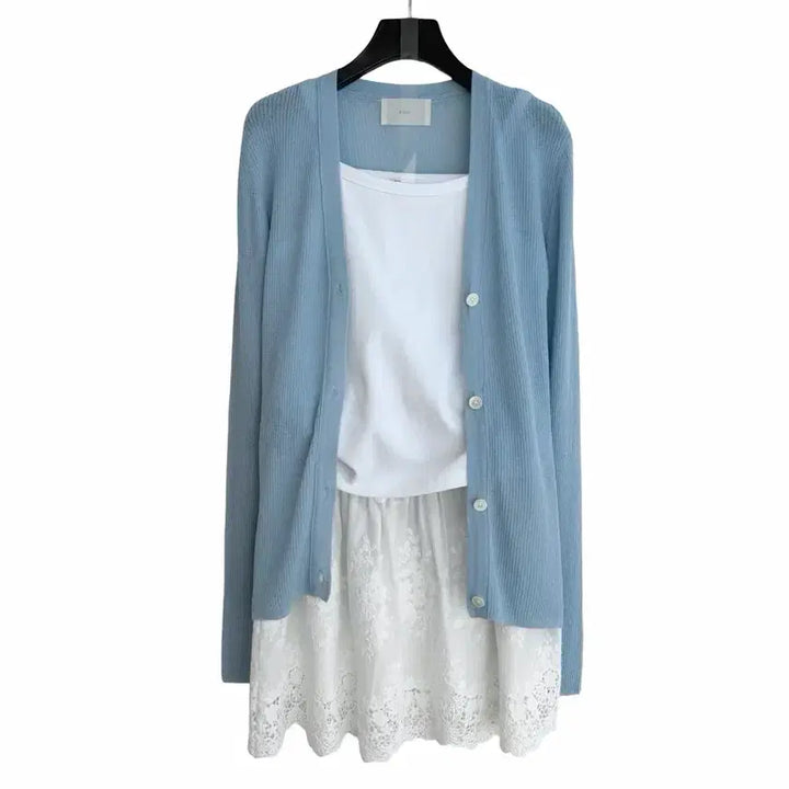 [BUNJANG] Soft Sheer Cardigan / 교신안함)소프트 시스루 가디건