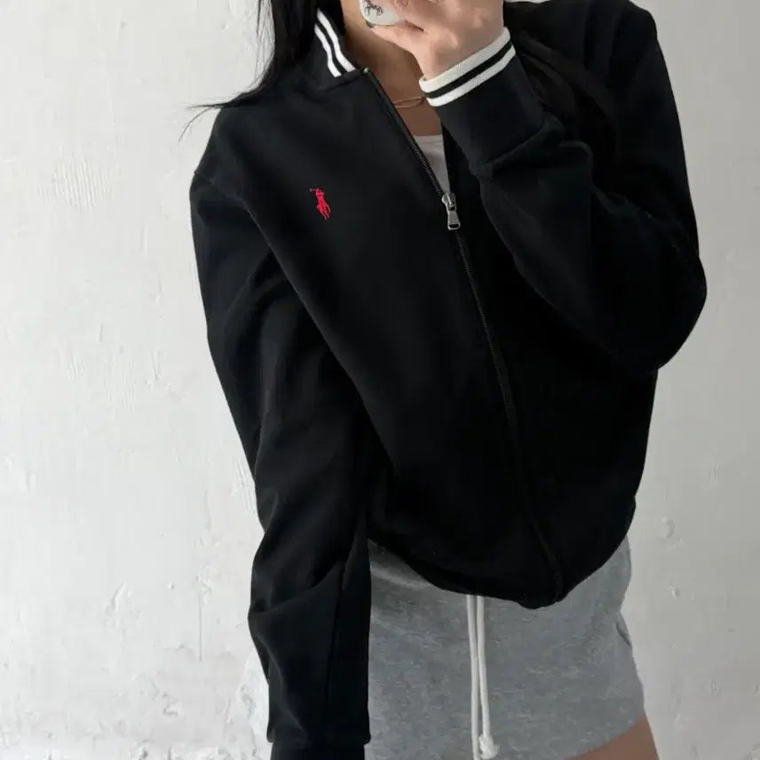 [SOLD OUT] Polo 폴로 랄프로렌 신형 레드포니 블랙컬러 코튼 집업 트랙 자켓