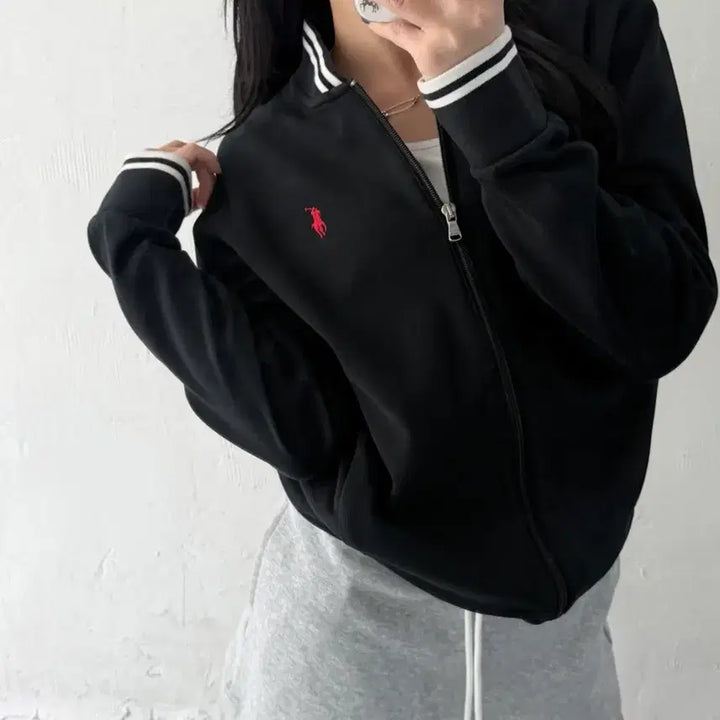 [SOLD OUT] Polo 폴로 랄프로렌 신형 레드포니 블랙컬러 코튼 집업 트랙 자켓