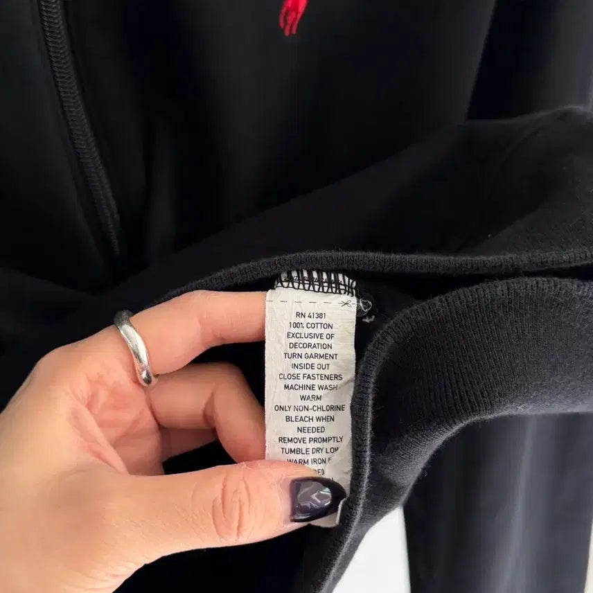 [SOLD OUT] Polo 폴로 랄프로렌 신형 레드포니 블랙컬러 코튼 집업 트랙 자켓