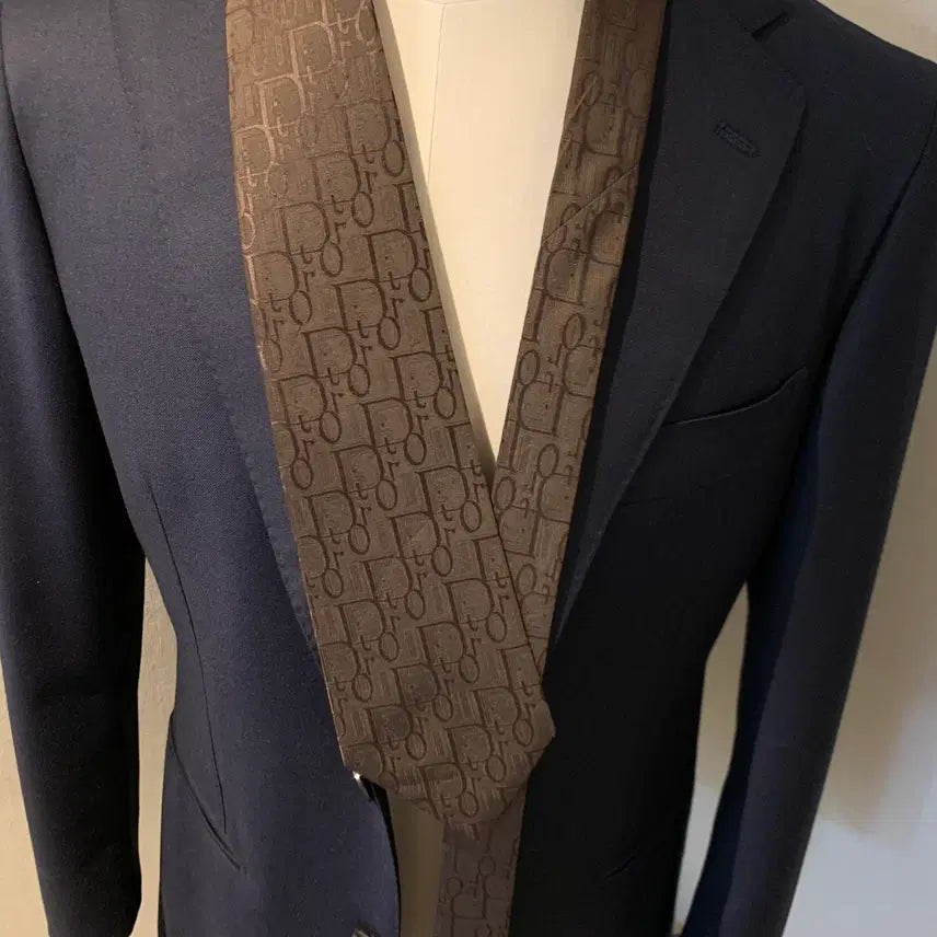[BUNJANG] Dior Oblique 100% Silk Tie / 디올 오블리크 넥타이 명품 100실크 최상급 A+등급 브라운컬러