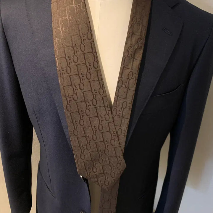 [BUNJANG] Dior Oblique 100% Silk Tie / 디올 오블리크 넥타이 명품 100실크 최상급 A+등급 브라운컬러