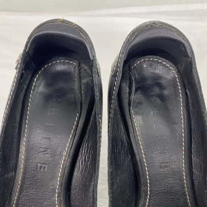 [BUNJANG] Celine Leather Stitch Open-Toe Heels / 셀린느 Celine 레더 스티치 오픈토 힐 <75>