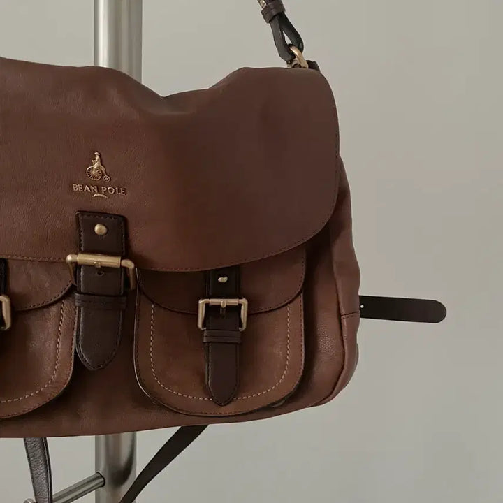 [BUNJANG] Bean Pole Leather Tote Crossbody Bag / 빈폴(BEAN POLE) 레더 토트 크로스백