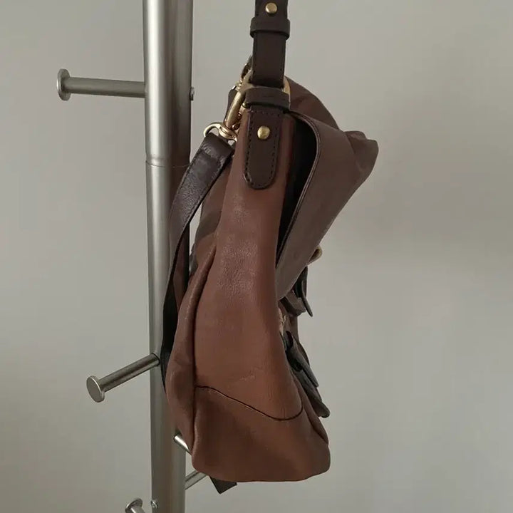 [BUNJANG] Bean Pole Leather Tote Crossbody Bag / 빈폴(BEAN POLE) 레더 토트 크로스백