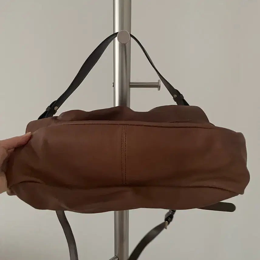 [BUNJANG] Bean Pole Leather Tote Crossbody Bag / 빈폴(BEAN POLE) 레더 토트 크로스백