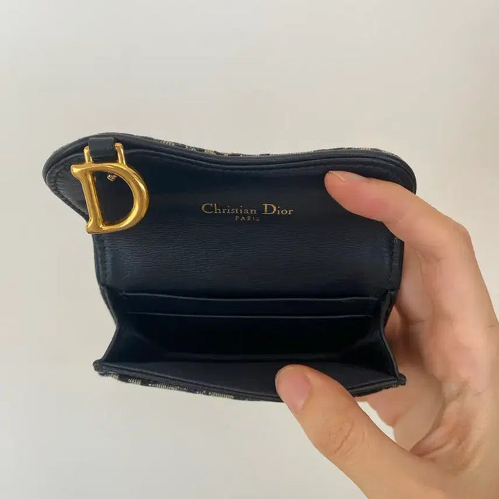 [BUNJANG] Dior Saddle Bloom Card Wallet / 디올 새들 블룸 카드 지갑 (블루 오블리크 자카드)