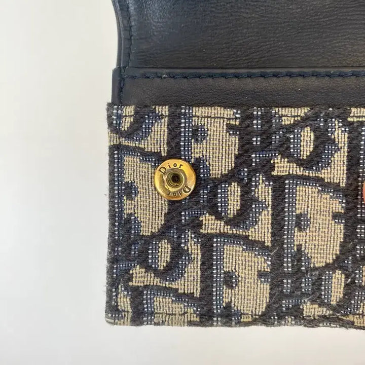[BUNJANG] Dior Saddle Bloom Card Wallet / 디올 새들 블룸 카드 지갑 (블루 오블리크 자카드)