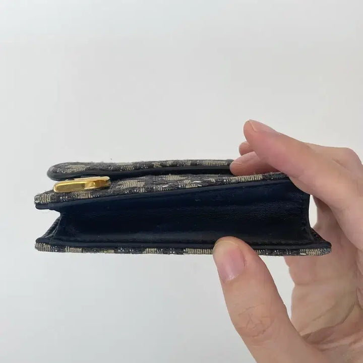 [BUNJANG] Dior Saddle Bloom Card Wallet / 디올 새들 블룸 카드 지갑 (블루 오블리크 자카드)
