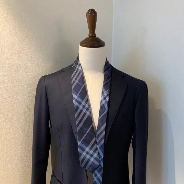 [BUNJANG] Burberry Nova Check Silk Slim Necktie / 버버리(BURBERRY) 신형라벨 노바체크 명품 슬림넥타이 최상급