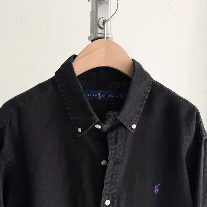 [SOLD OUT] Polo 폴로 랄프로렌 신형 퍼플포니 블랙컬러 린넨 셔츠