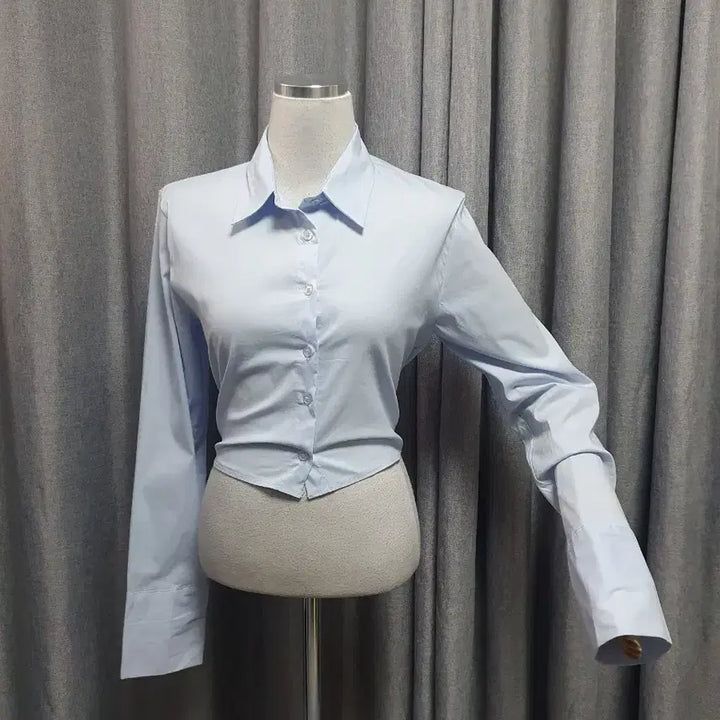 [BUNJANG] Banding Blue Shirt / 밴딩 블루 셔츠