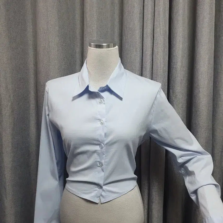 [BUNJANG] Banding Blue Shirt / 밴딩 블루 셔츠