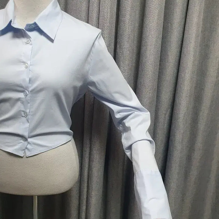 [BUNJANG] Banding Blue Shirt / 밴딩 블루 셔츠