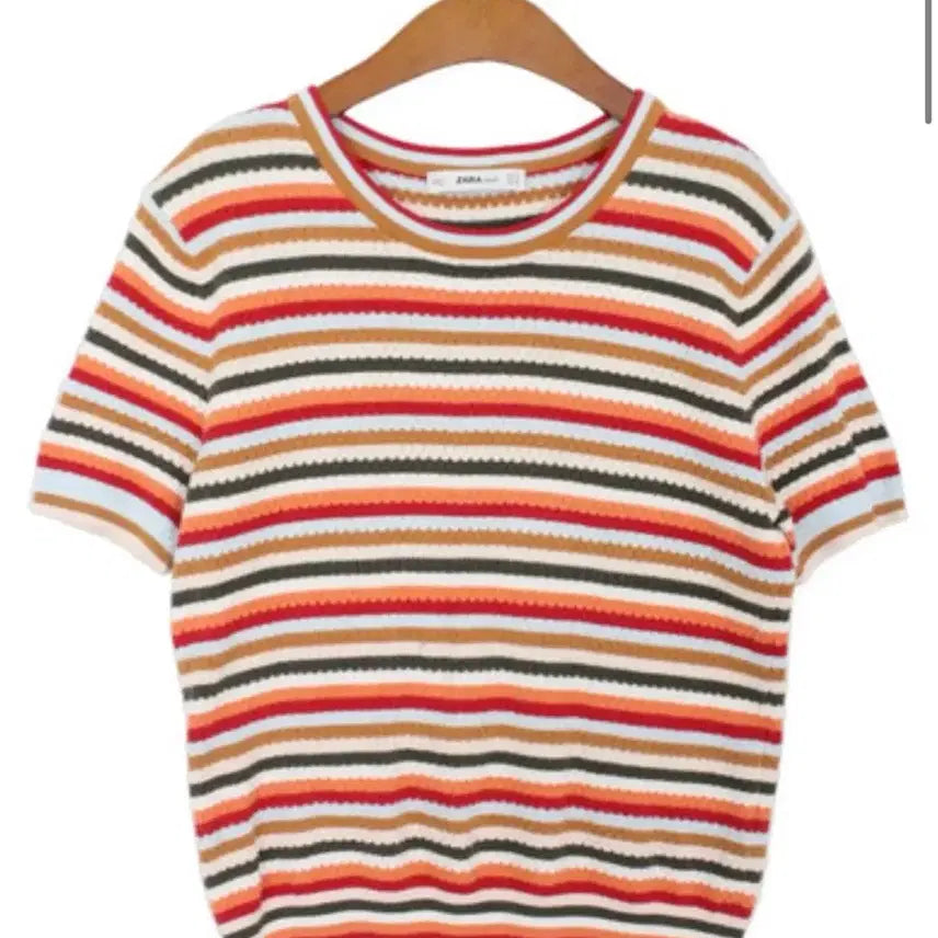 [BUNJANG] Retro Multi-Stripe Knit Top &amp; Vintage Stripe Long Sleeve Set / 레트로 멀티 스트라이프 니트 탑 &amp; 빈티지 컬러 스트라이프 탑