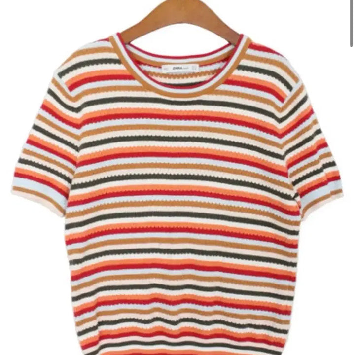 [BUNJANG] Retro Multi-Stripe Knit Top &amp; Vintage Stripe Long Sleeve Set / 레트로 멀티 스트라이프 니트 탑 &amp; 빈티지 컬러 스트라이프 탑