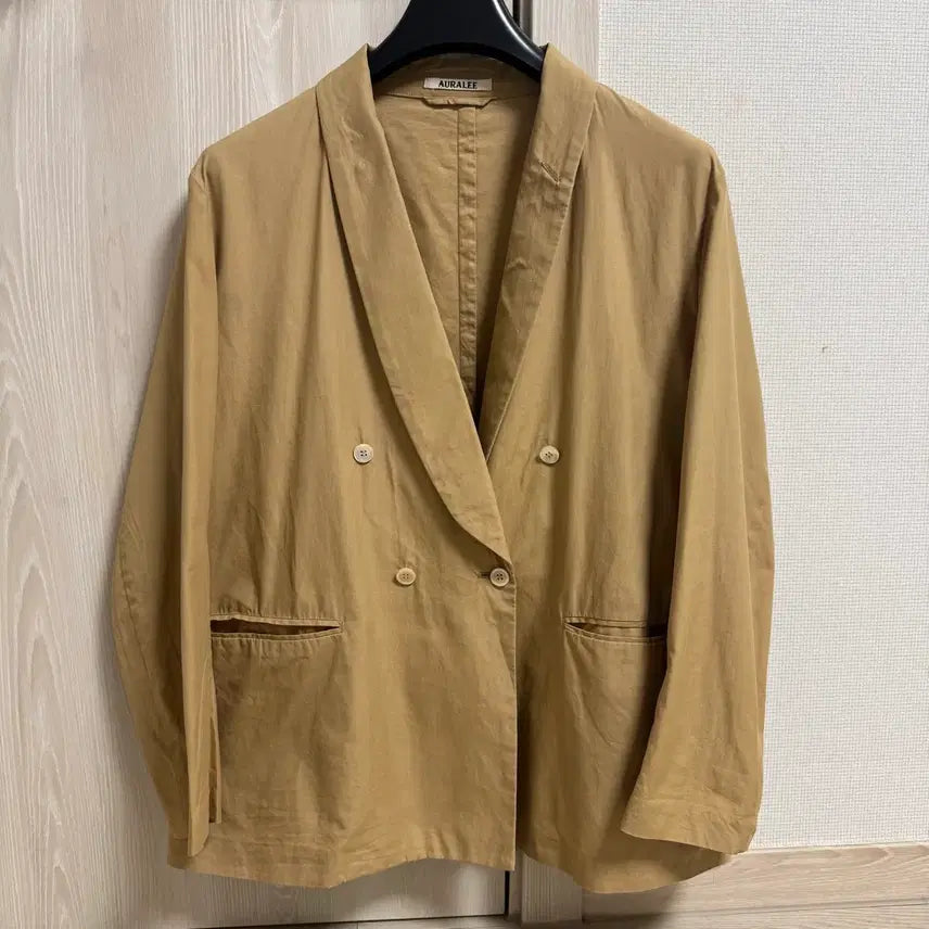 [BUNJANG] AURALEE Double Button Shirt Jacket / 오라리 AURALEE 더블 버튼 셔츠 자켓