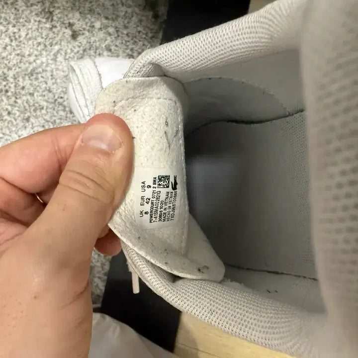 [BUNJANG] Lacoste White Sneakers / 라코스테 흰색 단화