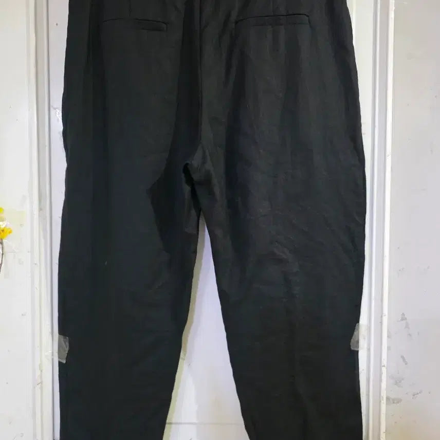 [SOLD OUT] 여름 마  린넨   고급스러운  밴딩 와이드 베기통바지  88까지