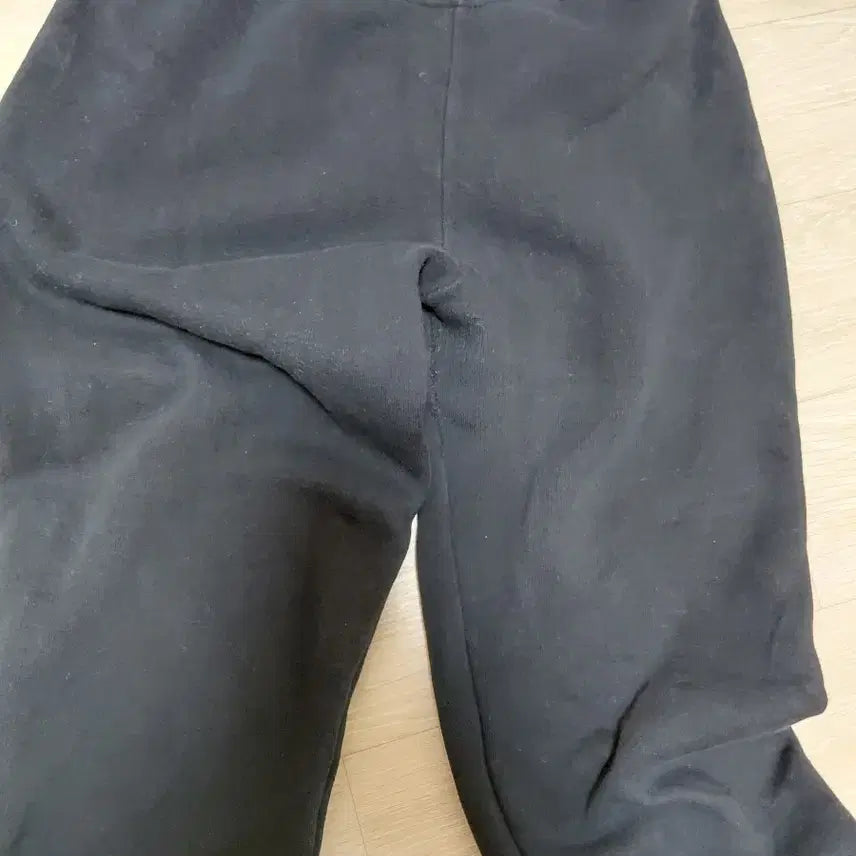 [BUNJANG] Black Elastic Waistband Tights / 기모 블랙 고무줄바지/타이츠