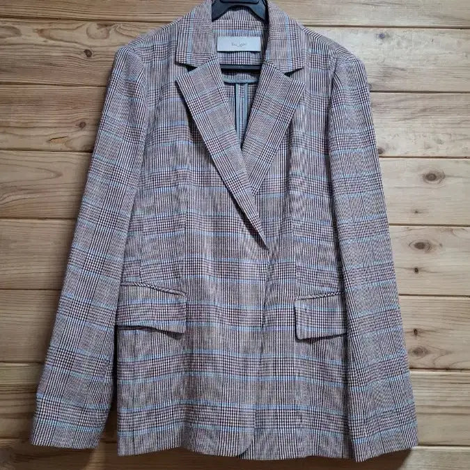 [BUNJANG] The IZ*ZAT Cotton Linen Check Blazer / 더 아이잗 면 마 체크자켓