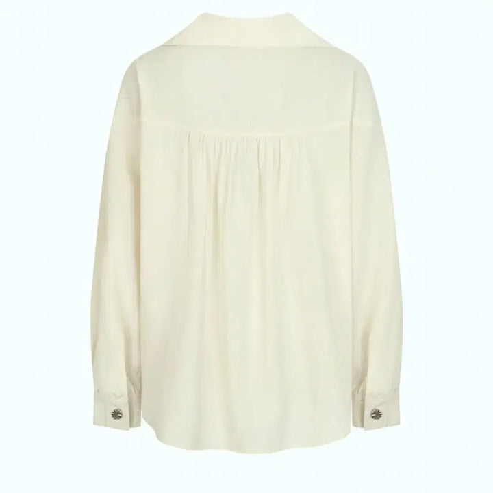 [BUNJANG] NICE CLAUP Open Collar Blouse / 나이스클랍 오픈카라 블라우스