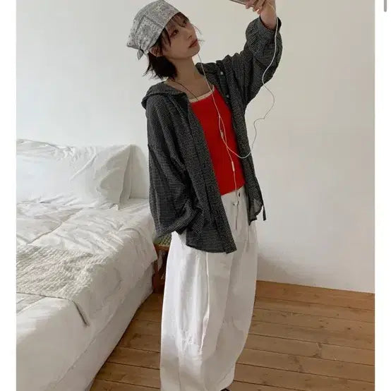 [BUNJANG] 데일리쥬 칼리디 절개 핀턱 코튼 와이드팬츠 아이보리S / 데일리쥬 칼리디 절개 핀턱 코튼 와이드팬츠 아이보리S