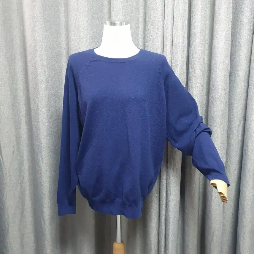 [BUNJANG] Viscose Blue Knit Top / 비스코스 블루 니트