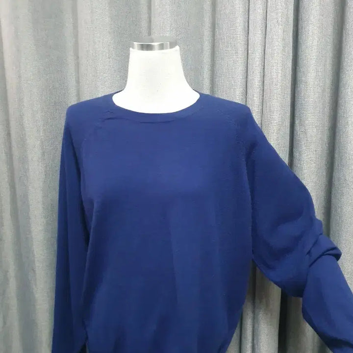[BUNJANG] Viscose Blue Knit Top / 비스코스 블루 니트