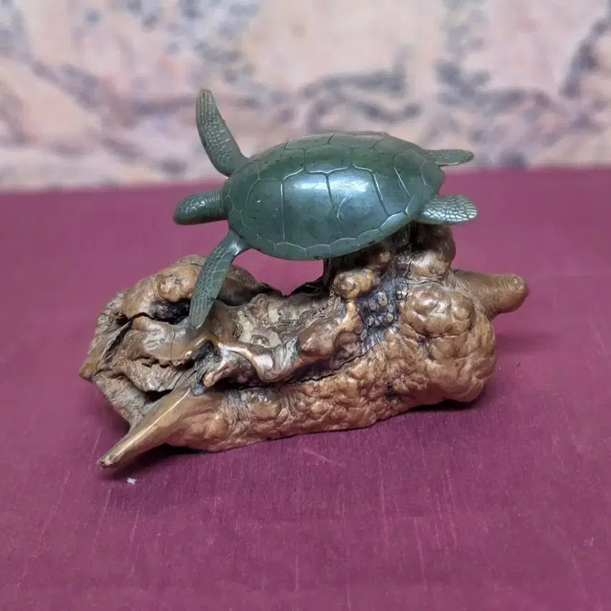 [BUNJANG] John Perry Jade Style Resin Turtle Sculpture / *John Perry Jade(옥)스타일 수지 거북이 조각상