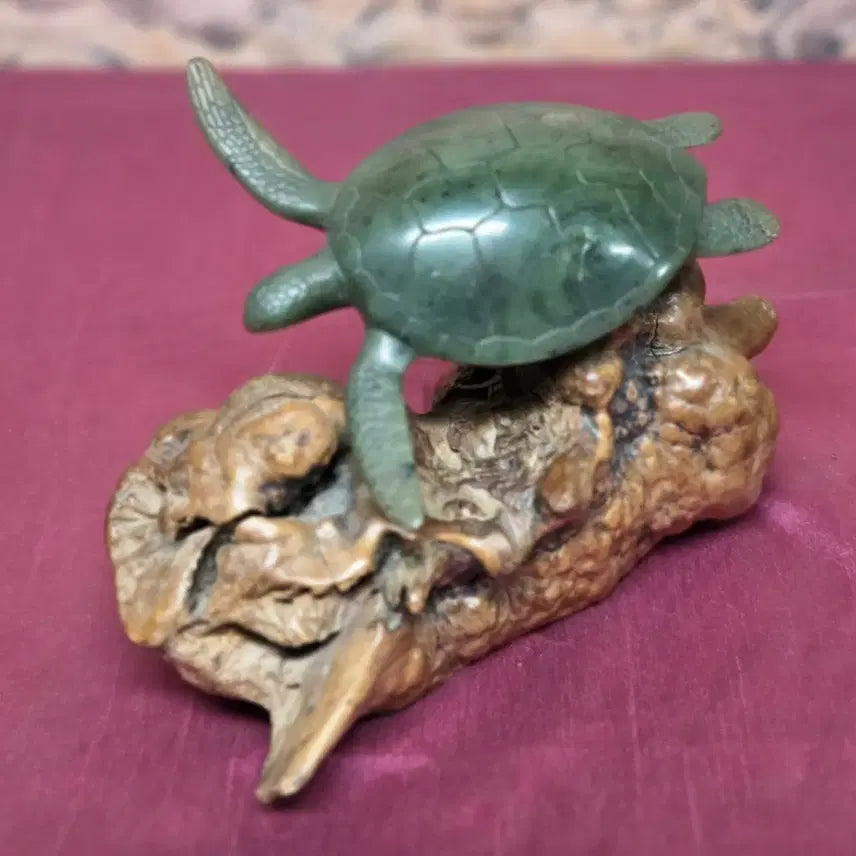 [BUNJANG] John Perry Jade Style Resin Turtle Sculpture / *John Perry Jade(옥)스타일 수지 거북이 조각상