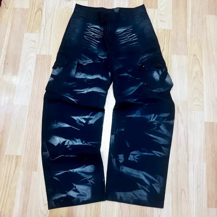 [SOLD OUT] (32) 빈티지 주름 페인팅 오버사이즈 카고팬츠
