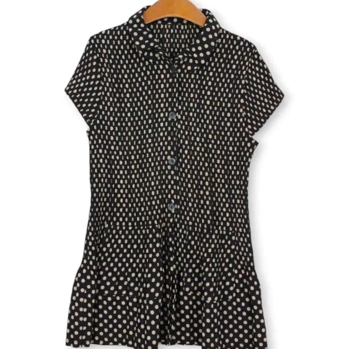 [BUNJANG] Vintage Dot Collar Blouse &amp; Irony Floral Dress / 빈티지 도트 카라 블라우스 + 아이로니 플로럴 원피스