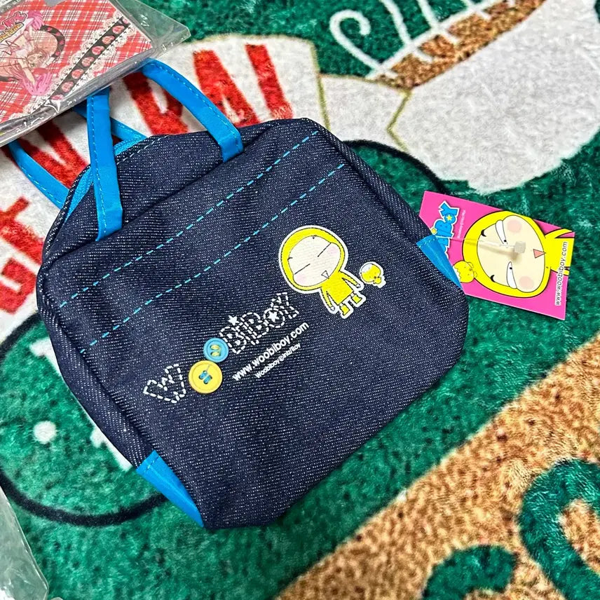 [BUNJANG] Old Stationery Rainy Boy Miniature Bag Mini Pouch / 고전문구 우비소년 가방 모양 미니 파우치 미니어쳐